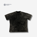 PLAYERA OVERSIZED ACID WASH NEGRO